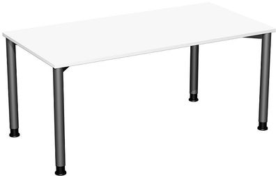 Gera Schreibtisch Bürotisch 4 Fuß Flex höhenverstellbar 1800x800x680-800 mm ahorn