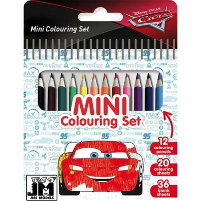 JIRI MODELS Mini-Notizbuch mit Buntstiften Cars