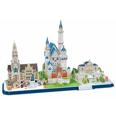 Cubicfun 3D-Puzzle CityLine-Panorama: Bayern 178 Stück