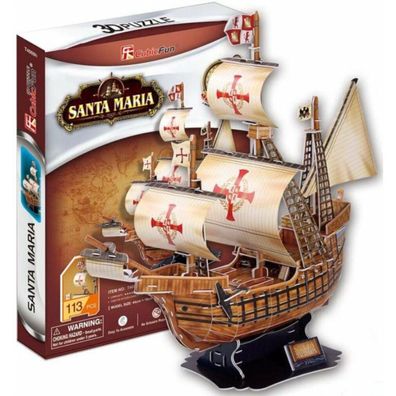 Cubicfun 3D-Puzzle Schiff Santa Maria 113 Teile