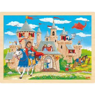 GOKI Holzpuzzle Ritterburg 96 Teile