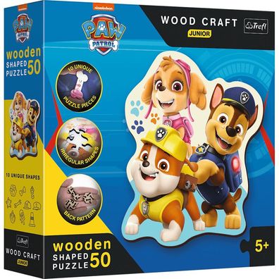 TREFL Wood Craft Junior Puzzle Paw Patrol 50 Teile