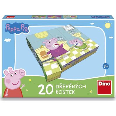 DINO Peppa Pig Bildwürfel: Happy Day, 20 Würfel