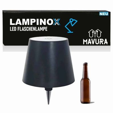 Lampinox LED Flaschenaufsatz Tisch-Lampe Flaschen-Leuchte Deko Licht Dimmbar Akku