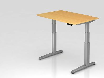 Hammerbacher Büro Schreibtisch Stehtisch höhenverstellbar 120x80 cm Modell XBHM12