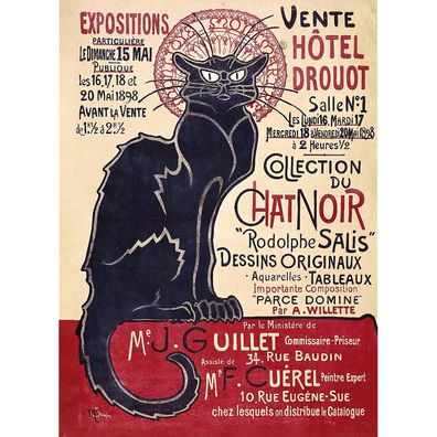 TREFL Holzpuzzle Art: Steinlen - Schwarze Katze, Le Chat Noir 200 Teile