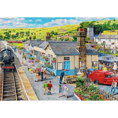 TREFL Puzzle Premium Plus Tea Time: Train Station 1000 Teile