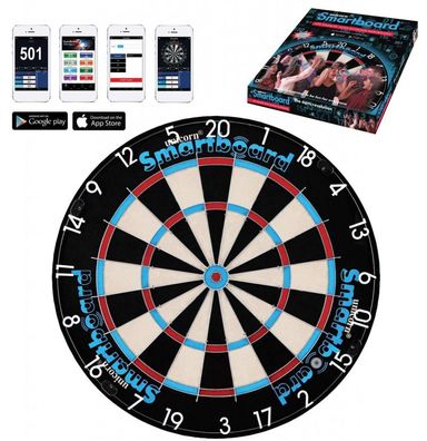 Unicorn Smartboard Bristle, Bluetooth Dartboard, App kompatible Dartscheibe