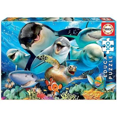 EDUCA Puzzle Unterwasser-Selfie 100 Teile