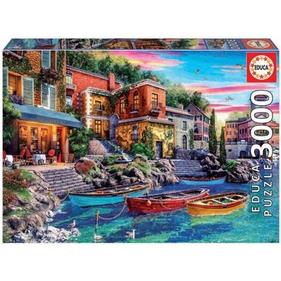 EDUCA Puzzle Sonnenuntergang, Como, Italien 3000 Teile