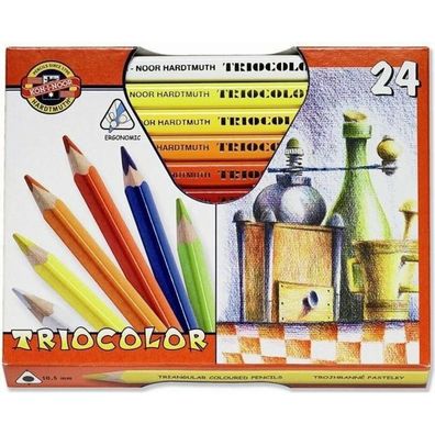 KOH-I-NOOR Dreieckige Buntstifte 3154 Triocolor dick 24 Stück