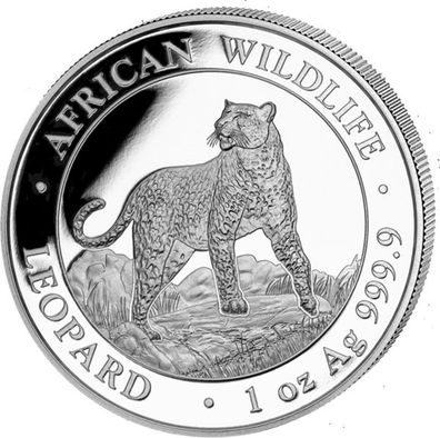 Somalia Republik 2022 - Leopard 1 Oz Silber*