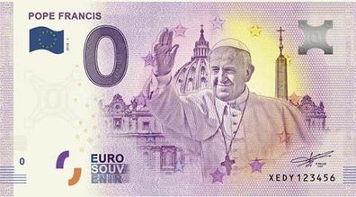 0 Euro Souvenir Schein 2018 - Papst Franziskus*