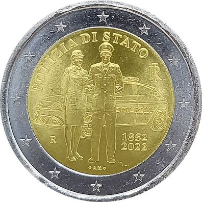 Italien 2 Euro 2022 - Staatspolizei*