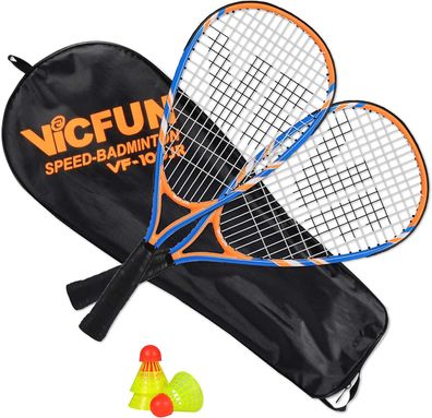 Vicfun Speed Badminton Junior 100 | Badmintonset Set Badmintonschläger Speedbadminton