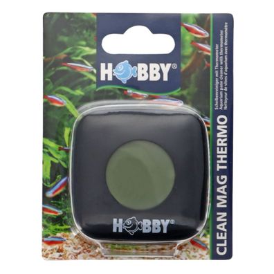 Hobby Clean Mag Thermo - Scheibenreiniger mit Thermometer für Aquarien