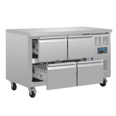 Polar Serie U Gn-Kühltisch Mit 4 Schubladen 314L