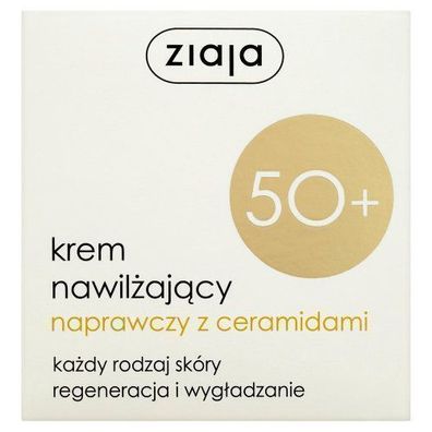 Ziaja 50 + , Feuchtigkeitsspendende Reparaturcreme mit Ceramiden, 50ml