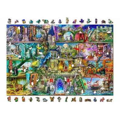 WOODEN CITY Holzpuzzle Es war einmal ein Märchen 2in1, 2000 Teile ECO