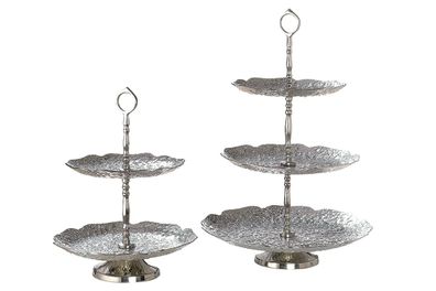 Gilde 2er Etagere "Doppio" silber, nicht lebensmittelgeeignet Höhe 37,0 cm Durch