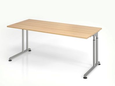 Büro Schreibtisch 180x80 cm Modell ZS19 mechanische Höheneinstellung