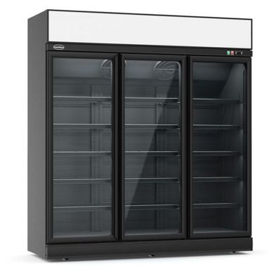 Kühlschrank 3 Glastüren Schwarz Ins-1530 Liter