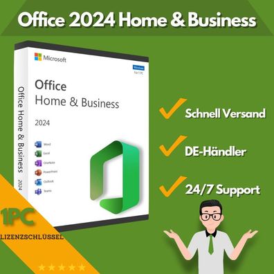 Microsoft Office 2024 Home & Business | 1PC | SOFORT Versand | 24/7 Support