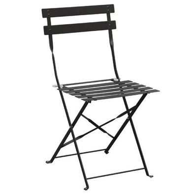 Frühling Garten Sommer Bolero Klappbare Terrassenstühle Stahl, Schwarz (2 Stück)