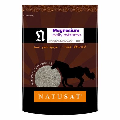 Natusat Magnesium Daily Extreme 1 kg - Hochdosiertes Magnesium für nervenstarke Pferd