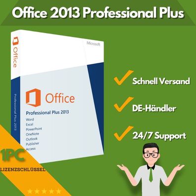 Microsoft Office 2013 Professional Plus | 1 Aktivierung | 24/7 Support | 1 PC