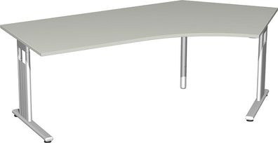 Gera Winkel-Schreibtisch Bürotisch C Fuß Flex 135° rechts 2166x1130x720mm ahorn