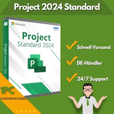 Microsoft Project 2024 Standard | 1PC | SOFORT Versand | 24/7 Support