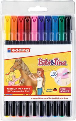 edding 1200 Fasermaler fein Bibi & Tina sortiert (10er Blister)