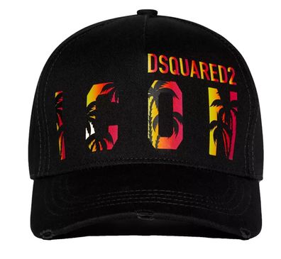 Dsquared2 Icon Sunset Logo Baseballcap Kappe Mütze Miami Style NEW