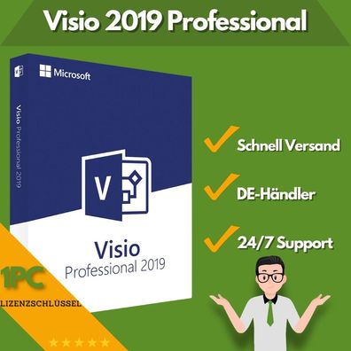 Microsoft Visio 2019 Professional | 1 Aktivierung | 24/7 Support | 1 PC