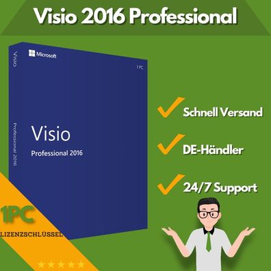 Microsoft Visio 2016 Professional | 1 Aktivierung | 24/7 Support | 1 PC