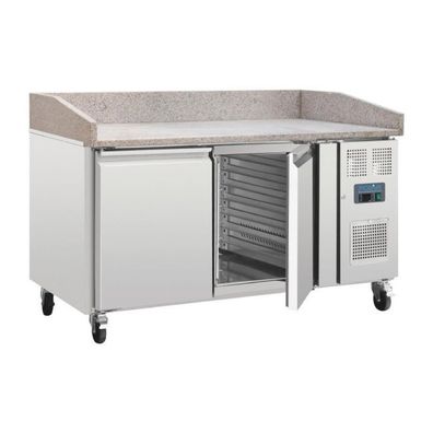 Polar Serie G 2-Türiger Pizzakühltisch Mit Marmorfläche 428L
