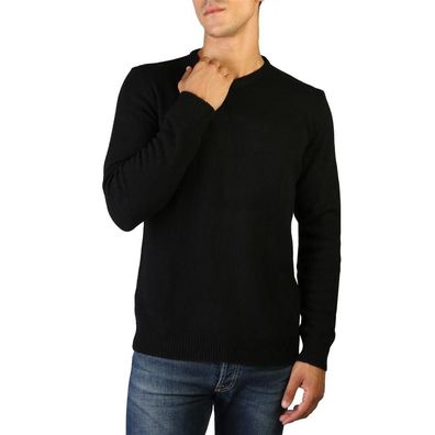 100% Cashmere - Pullover - C-NECK-M-900-BLACK - Herren