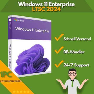 Microsoft Windows 11 Enterprise LTSC 2024 | 1PC | 24/7 Support | 32/64-Bit