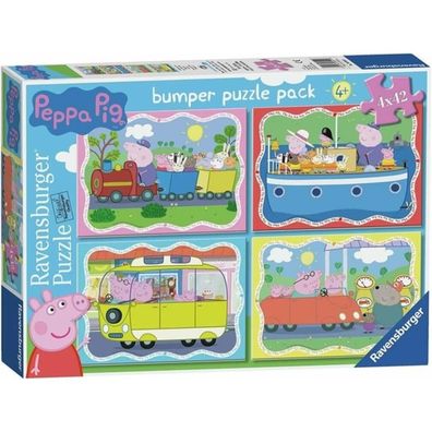 4 Puzzle 42 Stück Stoßstange Pack - Peppa Pig