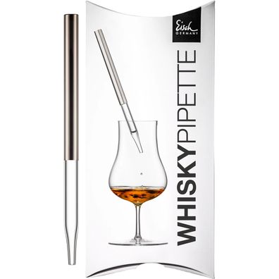 Eisch Whisky Pipette Gentleman platin im Geschenkkarton 999/3