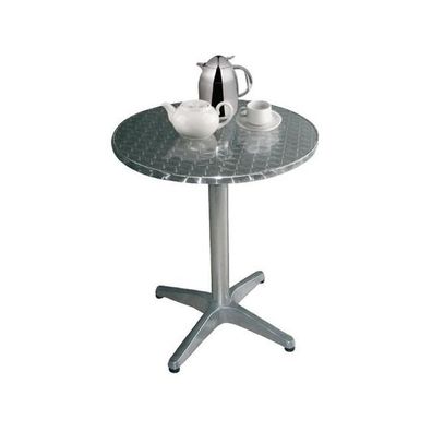 Bolero Runder Bistrotisch Edelstahl, 1 Bein 80Cm