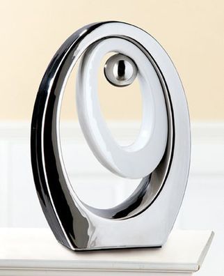 Gilde Keramik Skulptur Vase/Volano 34090