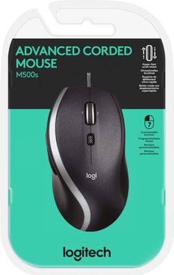 Logitech M500S advanced USB Maus 4000 dpi schwarz