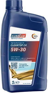 Eurolub Motoröl Cleantop C4 5W-30 1 L