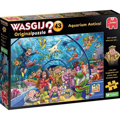 JUMBO Puzzle WASGIJ 43: Aquarium Zeitvertreib! 1000 Teile