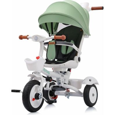 Chipolino Futuro 2in1 Grünes Dreirad mit Sonnenschutz