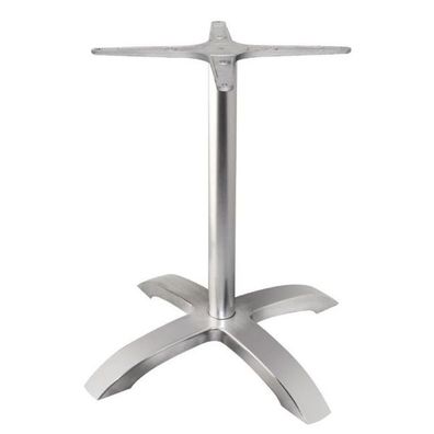 Bolero Tischfuß Mit Fußkreuz Gebürstetes Aluminium 68Cm Hoch