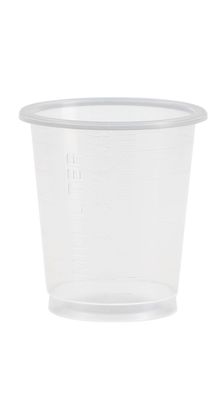 Plastikbecher (PP), 30ml, 90 Stück - Transparent