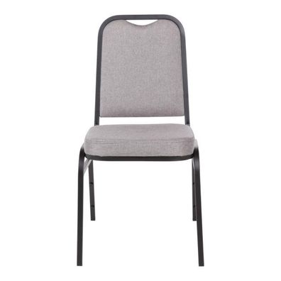 Bolero Bankettstühle mit quadratischer Lehne grau